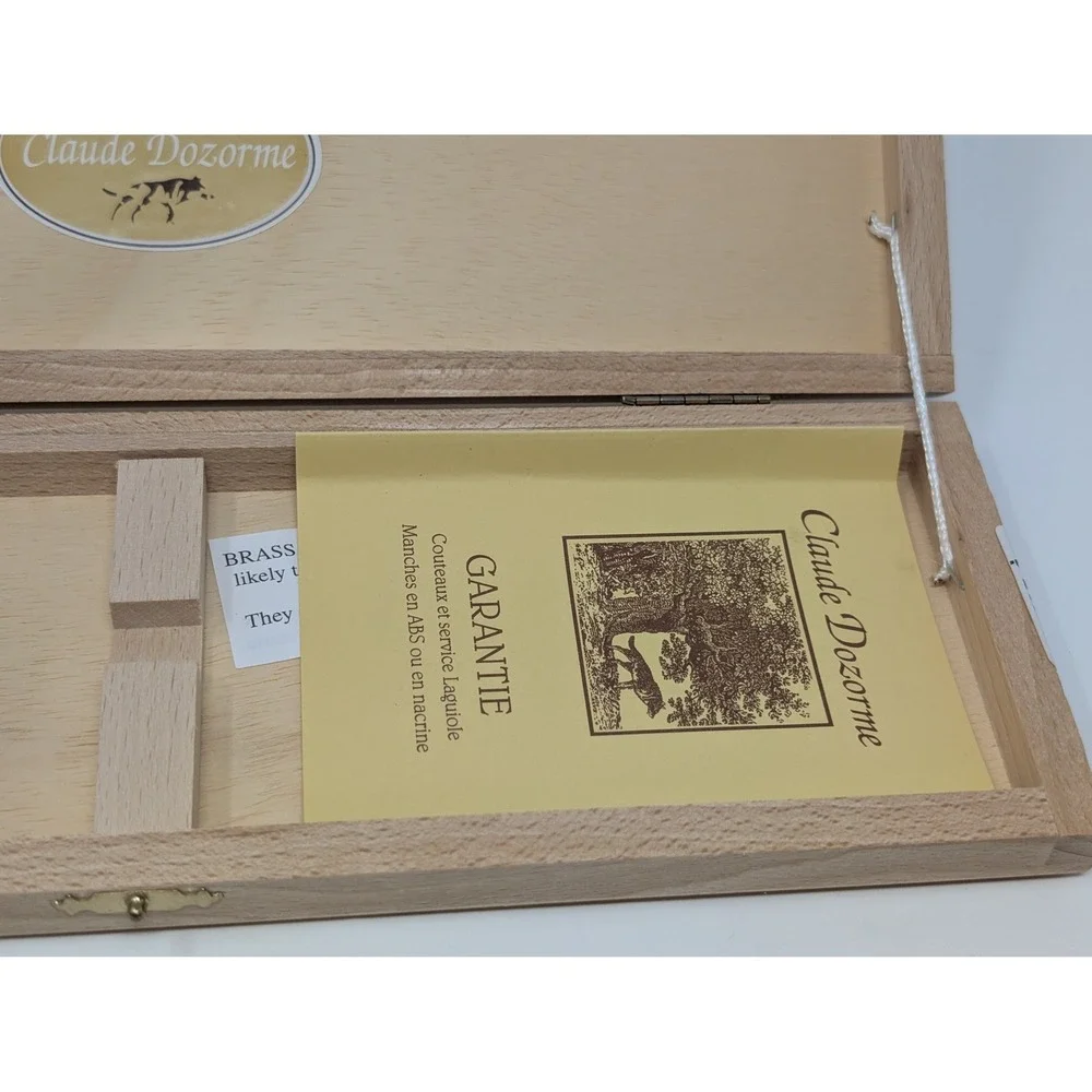 Claude Dozorme Laguiole Cake Server Blue Handle France Stainless Steel Boxed‎